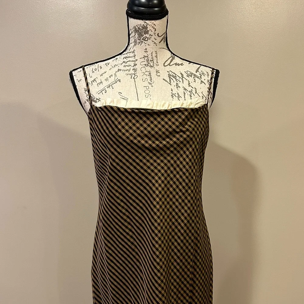 ANTONIO MELANI Brown and Cream Dress - Picture 6 of 12